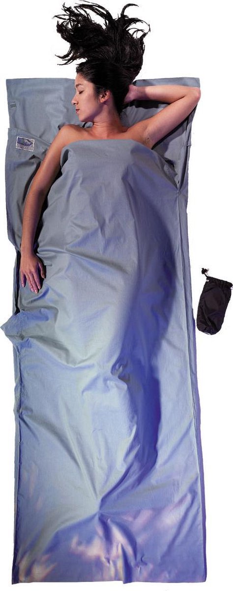 Cocoon Katoenen Lakenzak Recht Blauw