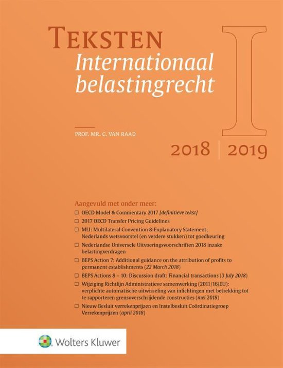 Teksten Internationaal belastingrecht 2018/2019 - cover