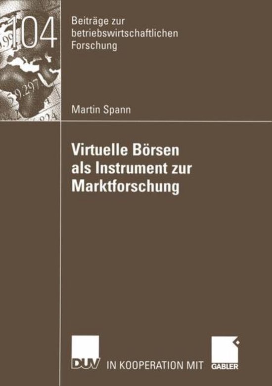 Virtuelle Börsen als Instrument zur Marktforschung - cover