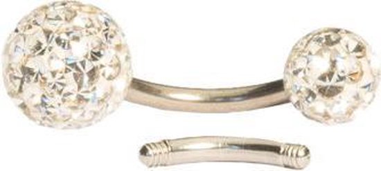 Navel Piercing enige echte Helderwit Swarovski