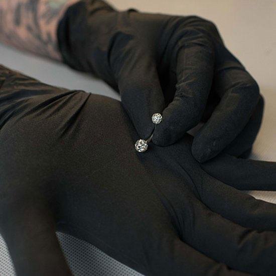 Navel Piercing enige echte Helderwit Swarovski
