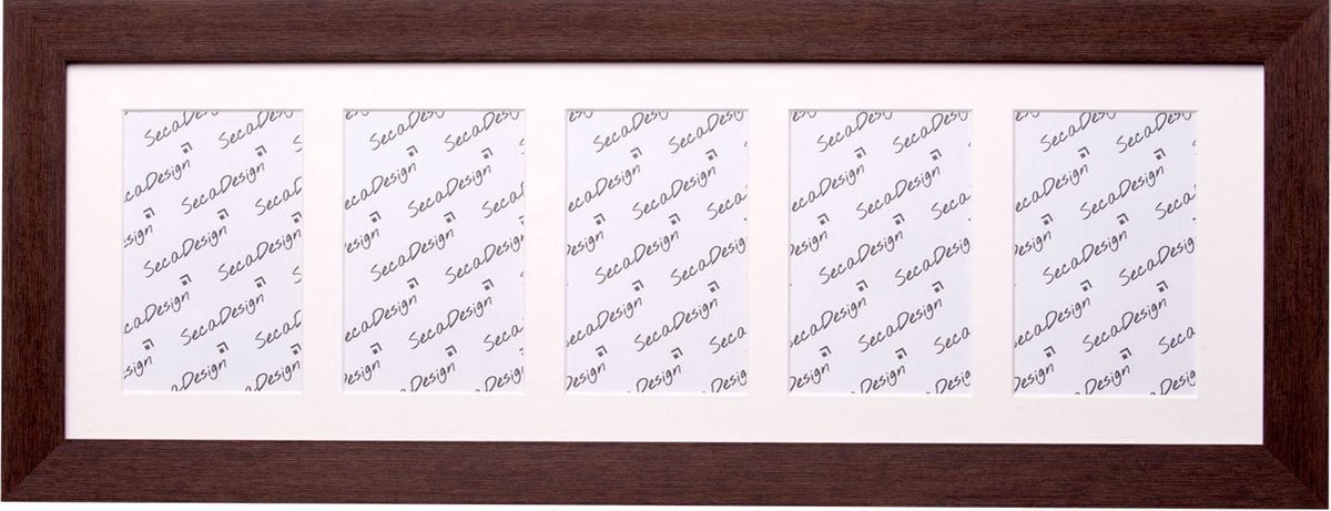 SecaDesign Forest Vijfluik Fotolijst - Fotomaat 10x15 cm - Bruin