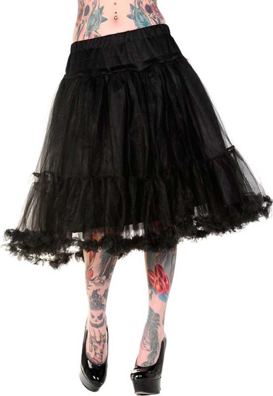 hoop Perth Huidige Petticoat lang zwart - Vintage Retro Rockabilly - L - Banned | bol.com