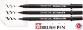 Sakura Pigma Brush Pen set 3 zwart FB MB BB