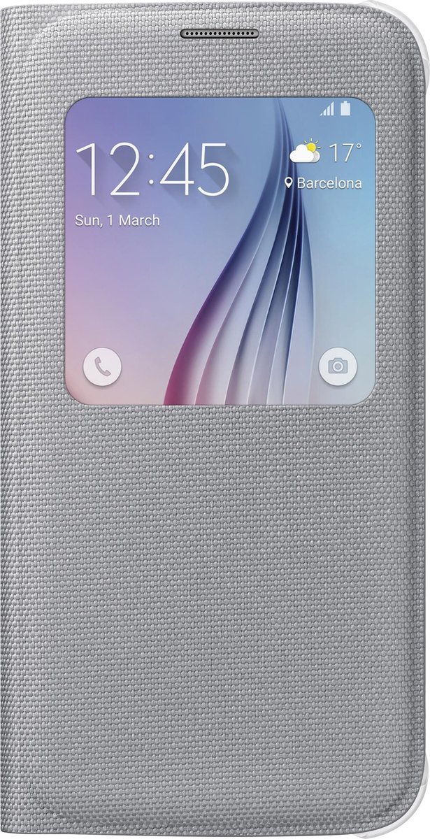 Samsung S View Cover Canvas voor Samsung Galaxy S6 - grijs