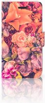 Telefoonhoesje Geschikt voor Samsung Galaxy Xcover 3 | Xcover 3 VE Book Case Hoesje Design Bosje Bloemen