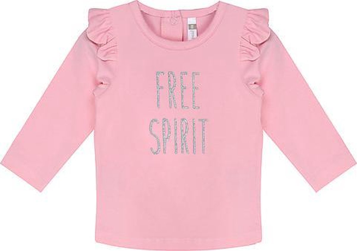 Ducky Beau Longsleeve Pink - T-shirt - Lange Mouwen - Meisjes - Roze - Maat: 68