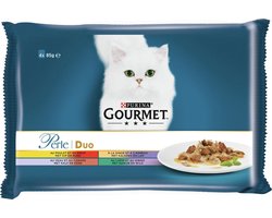 Gourmet Perle - Duo van Vlees - Kattenvoer - 4 x 85 g