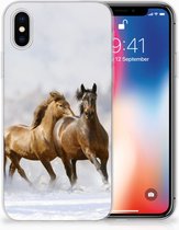 Geschikt voor iPhoneX/10 | Xs TPU Siliconen Hoesje Paarden