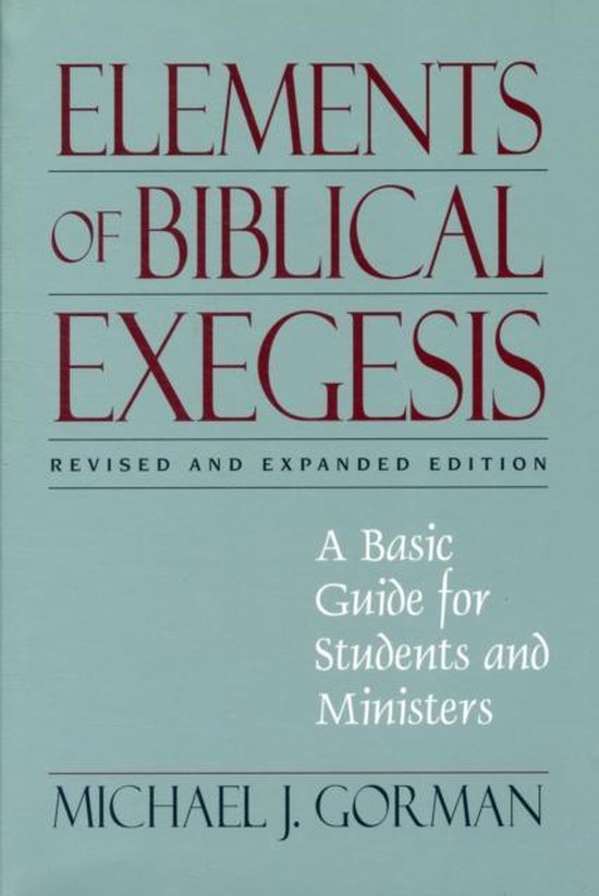 Elements of Biblical Exegesis - cover