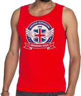 Rood Engeland drinking team tanktop / mouwloos shirt heren XL