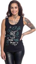 Disney Alice In Wonderland Mouwloze top -XL- Not Crazy Zwart