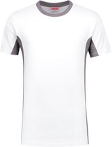 Workman T-Shirt Bi-Colour - 0408 wit / grijs - Maat XS