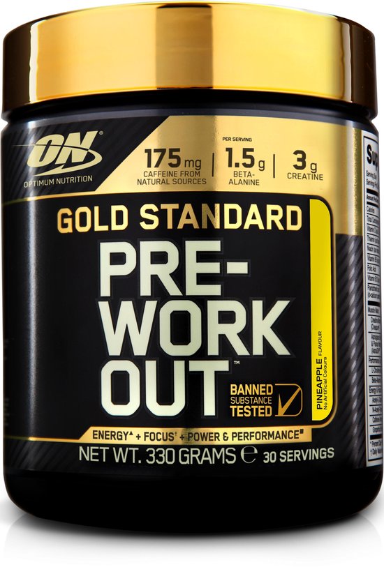 Optimum Nutrition Gold Standard Pre Workout 30 Servings Pineapple Bol Com