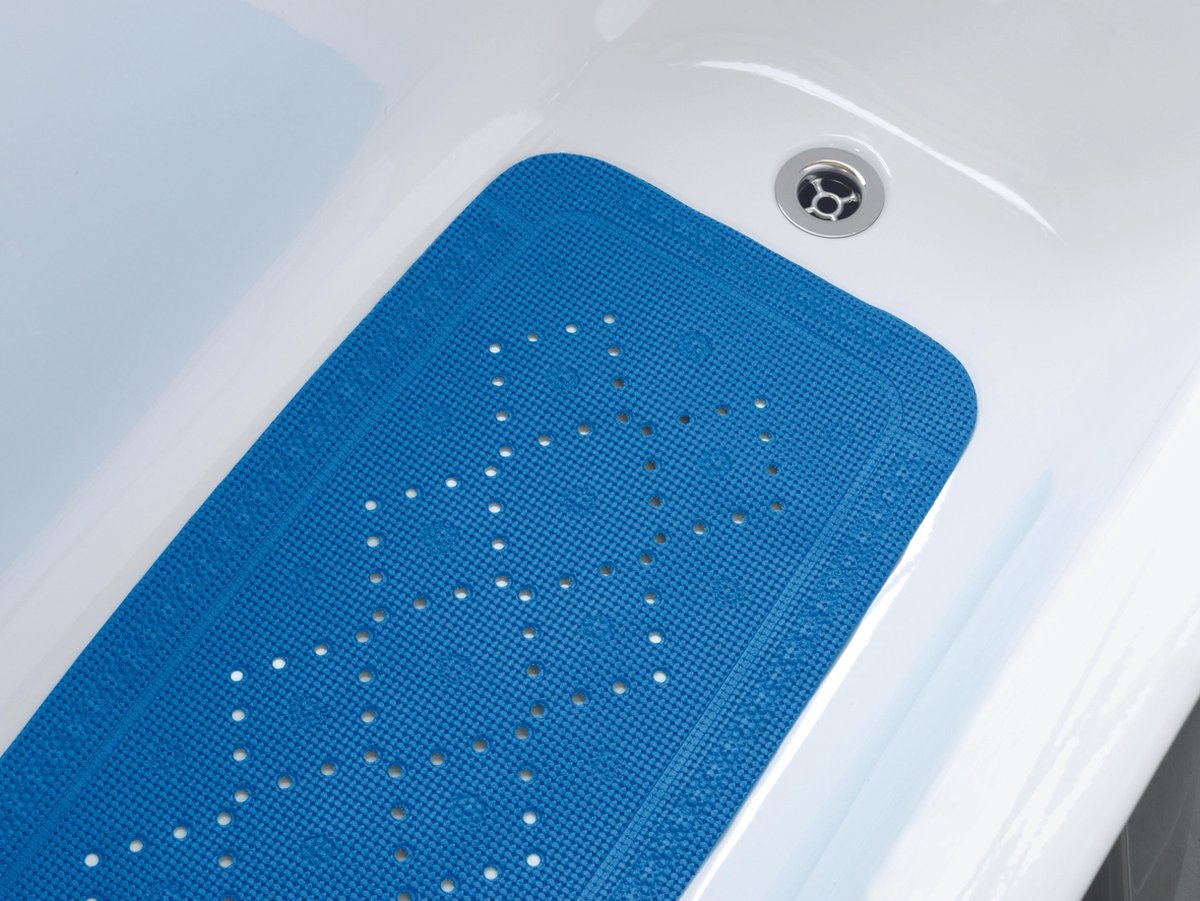 Spirella Badmat Antislip – Badkuip Mat met Afvoergat – Douche Mat Antislip voor Bad en Douche – Veilige Badmat voor Kinderen en Volwassenen