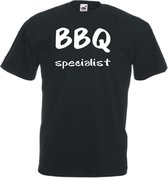 Mijncadeautje Unisex T-shirt zwart (maat XXL) BBQ Specialist