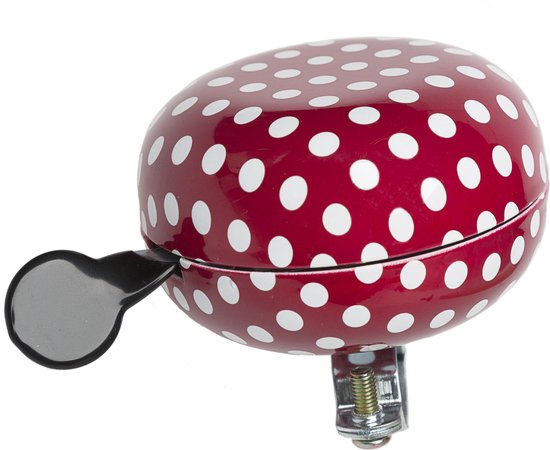 New Looxs Ding Dong bell Fietsbel - 80mm - Polka Dot red