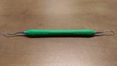 Curette 11/14 met kunststof grip (Groen)