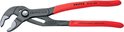 Knipex Cobra waterpomptang, deels geopend, met rode handvatten.