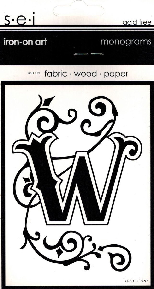 Strijksjabloon Monograms Letter W