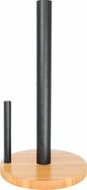 Point-Virgule Keukenrolhouder - Bamboe - Zwart - Ø 15cm H 29cm