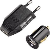 !Hama Wand en Autolader Set voor iPod en iPhone Zwart