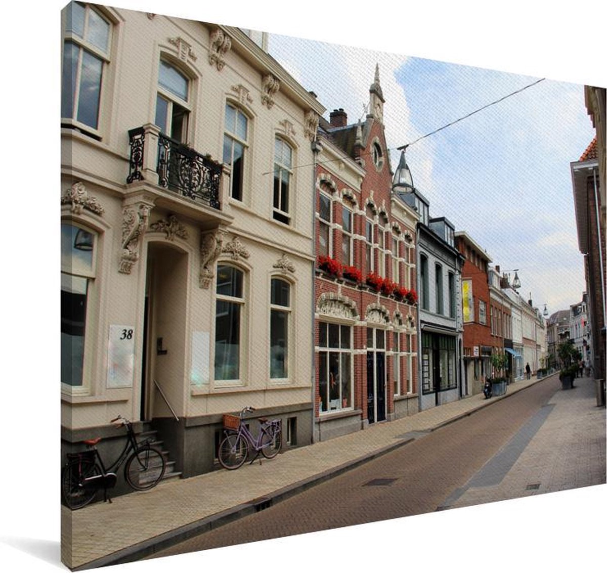 Straten in de Nederlandse stad Tilburg Canvas 30x20 cm