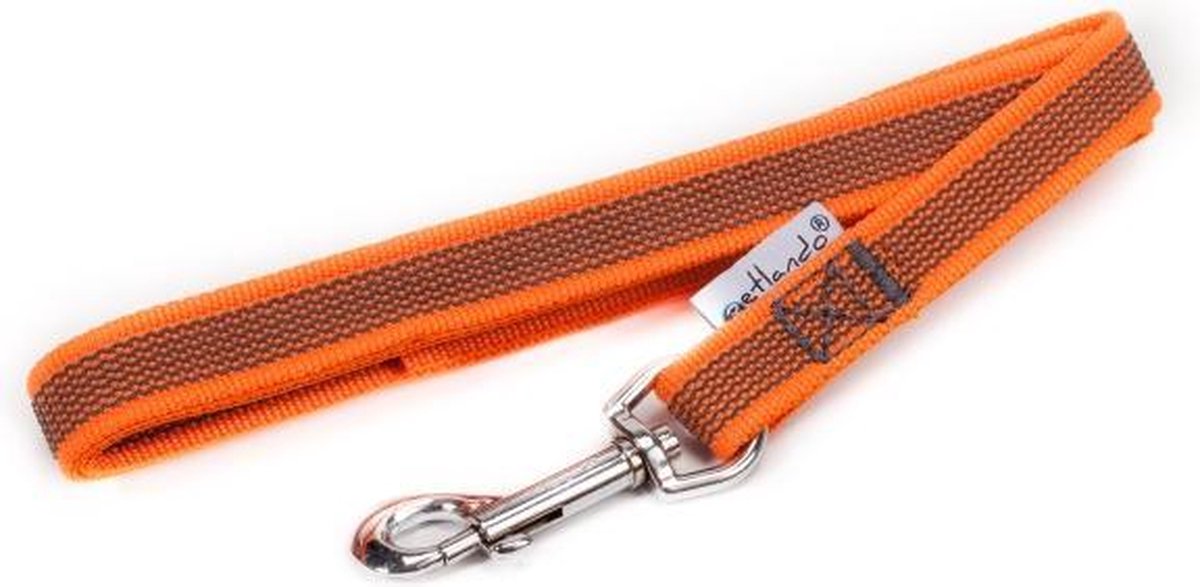 honden zoeklijn anti slip 20mm 5.00 m oranje
