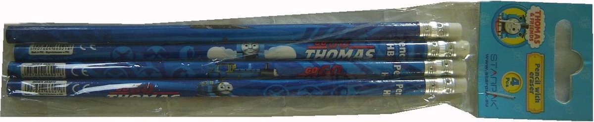 Set van 4 potloden van Thomas de Trein