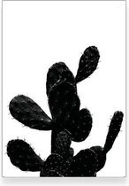 Textposters.com - Botanische Black cactus poster - woonkamer - slaapkamer – muurdecoratie – 21x30 cm