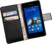 HC Zwart Sony Xperia E3 Bookcase Wallet case Telefoonhoesje