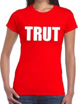 Trut tekst t-shirt rood dames S