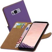 Mobieletelefoonhoesje.nl - Samsung Galaxy S8 Plus Hoesje Effen Bookstyle Paars