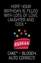 Hope Your Birthday Is Filled With Lots Of: Funny Novelty Adult Birthday Gifts / Cards