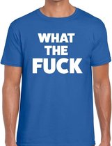 What The Fuck heren T-shirt blauw L