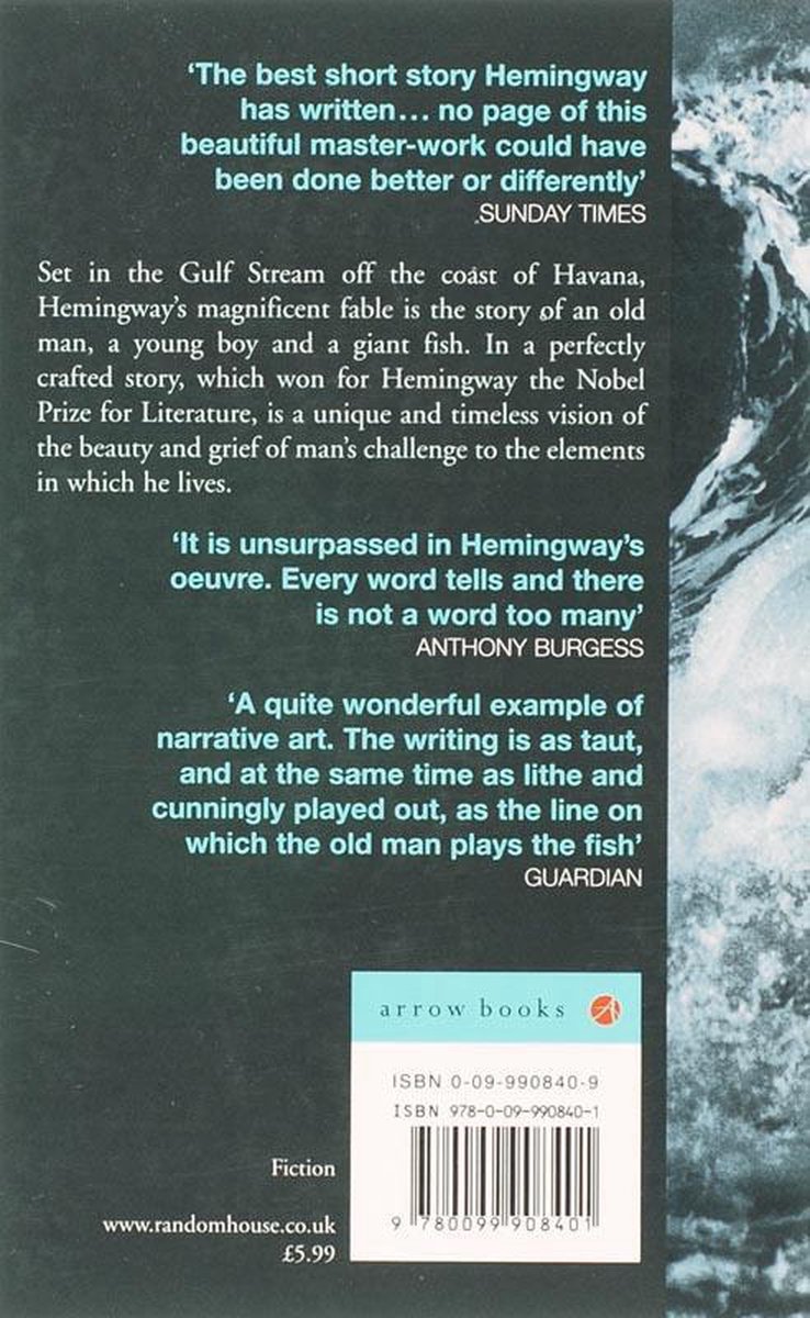 The Old Man and the Sea - back cover