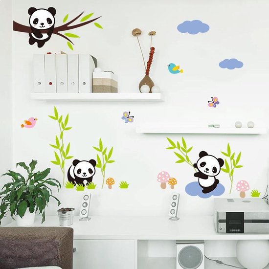 Autocollant adhésif mural Ours Panda pour enfants