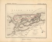 Historische kaart, plattegrond van gemeente Ameland in Friesland uit 1867 door Kuyper van Kaartcadeau.com