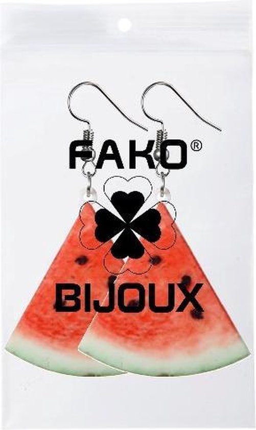 Fako Bijoux® - Oorbellen - Groente & Fruit - Watermeloen - Fako Bijoux®