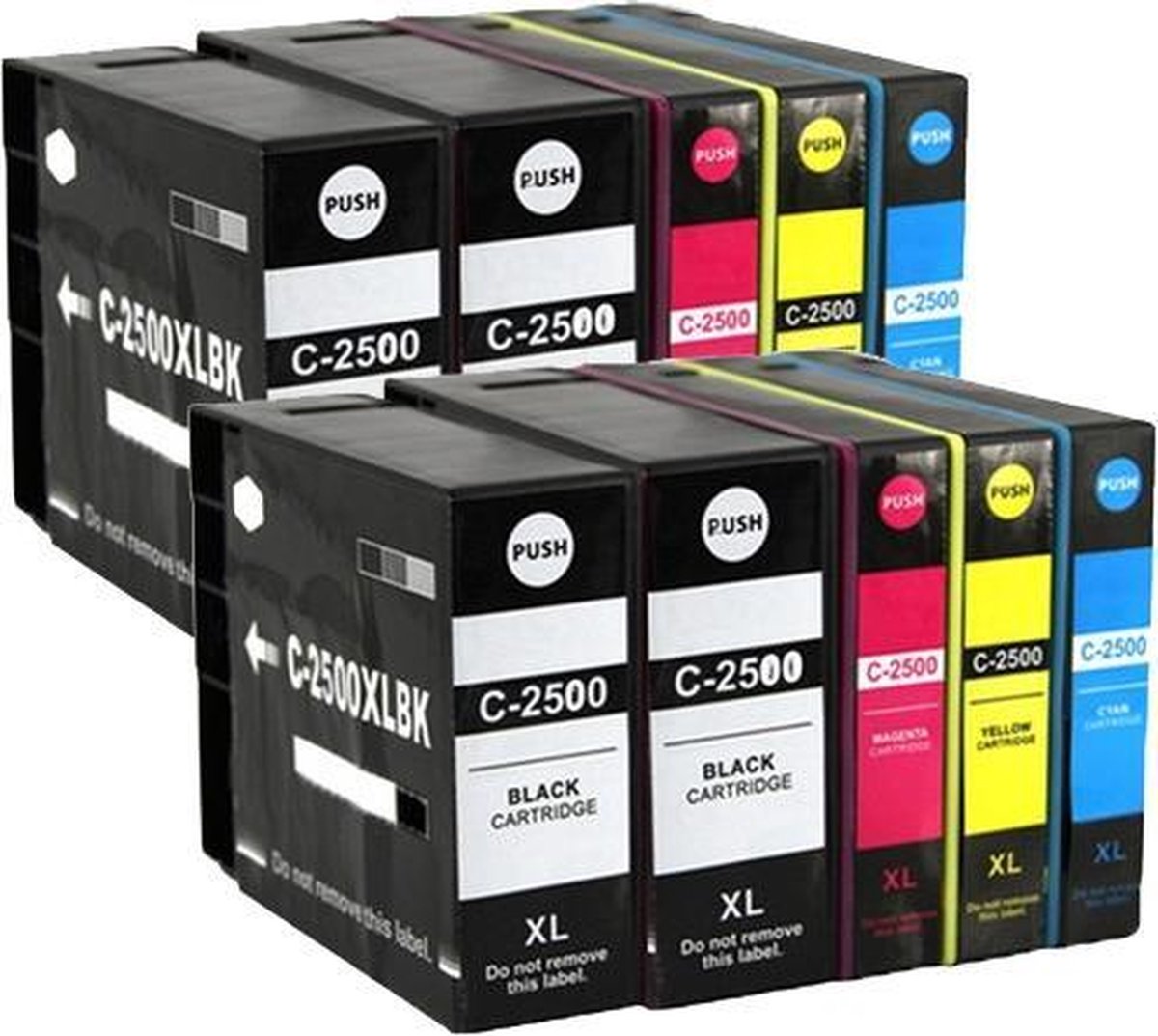 Canon PGI-2500XL 10 cartridges huismerk + gratis 500 vel papier