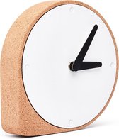 Puik Art Clork Cork Clock - Klok - Rond - Kunststof - Ø19 cm - Bruin / Wit