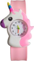 Unicorn/ Eenhoorn peuter horloge - Slap on - voor de kleinere meisjes - Roze - I-deLuxe verpakking
