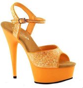 Neon oranje glitter sandalen Caydence 39