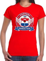 Toppers Rood Toppers drinking team t-shirt dames XS