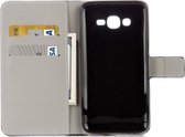 Voor Galaxy J2 Prime / G532 Schenker Touch mijn celtelefoon woorden kat patroon horizontale Flip lederen draagtas met houder & kaartsleuven & portemonnee