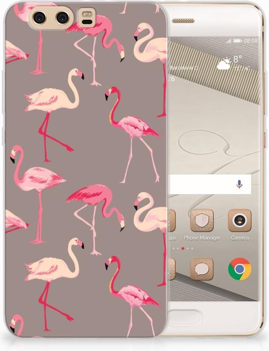 Huawei P10 Plus TPU Hoesje Flamingo