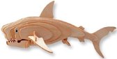 3D Puzzel Bouwpakket Witte Haai- hout
