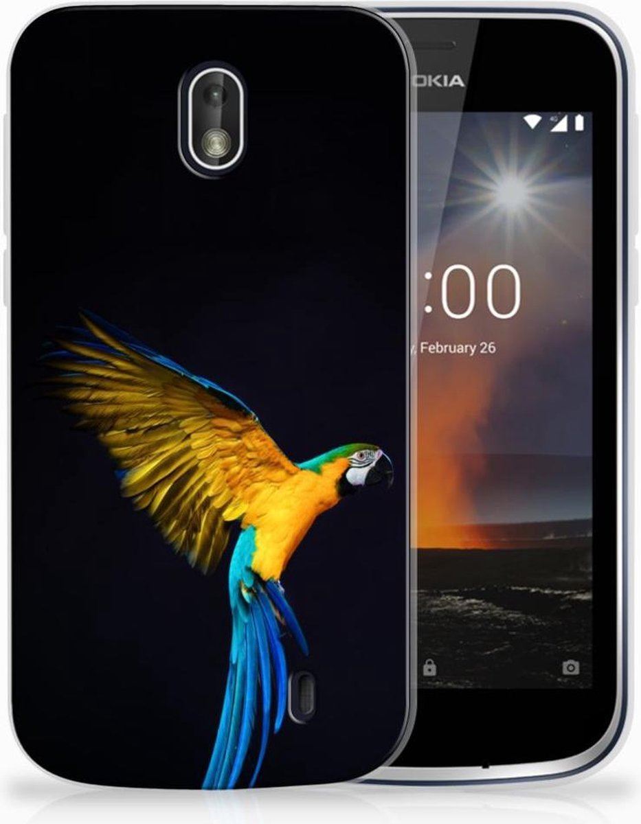 Nokia 1 TPU Hoesje Papegaai