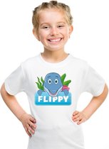 Flippy de dolfijn t-shirt wit voor kinderen - unisex - dolfijnen shirt XS (110-116)