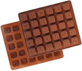 Letter pralines vorm - Vormpjes voor chocolade - snoep - Alfabet mal - Holy Moldy